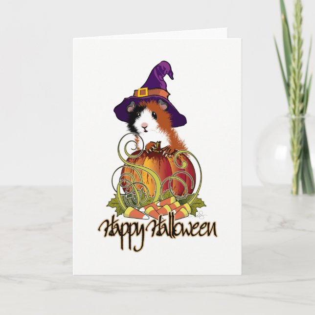 Carte Guinée Pig 'n Halloween Citrouille (Devant)