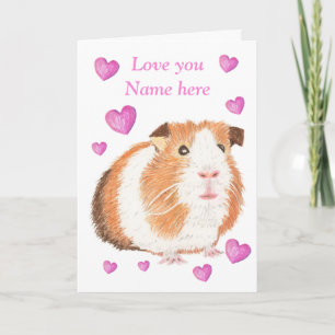 Carte guinéenne Pig Valentine, personnalisable
