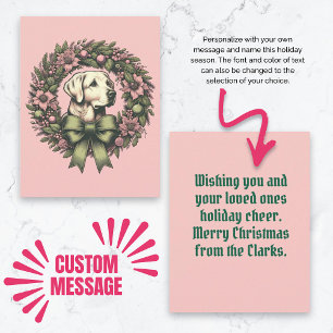 Carte Guirlande de Noël Jaune