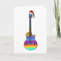 Guitare de Noël cool Psychédélique