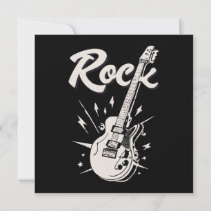 Carte Guitare électrique avec mot rock