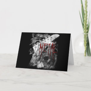 Carte Guitare en métal de la mort