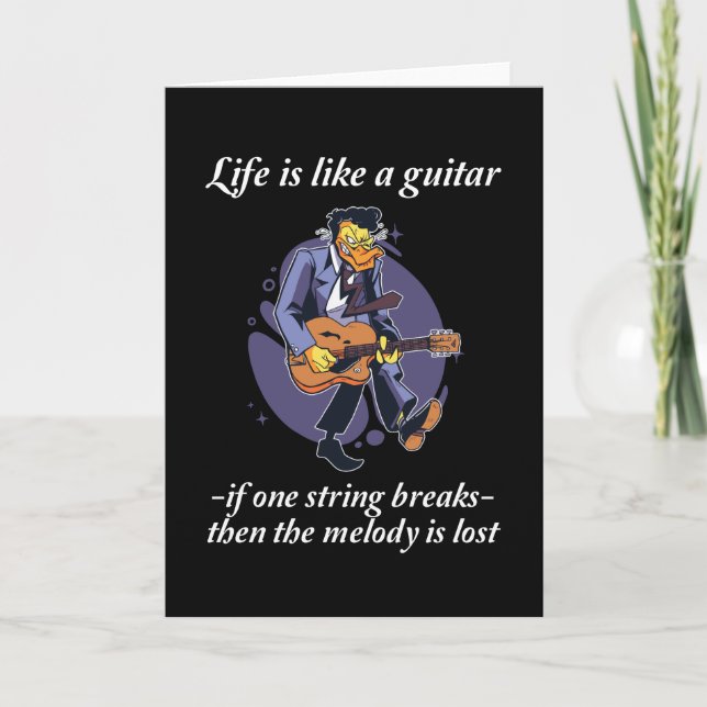 Carte Guitare Say - La Vie Est Comme Une Guitare (Devant)