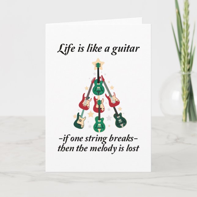 Carte Guitare Say - La Vie Est Comme Une Guitare (Devant)