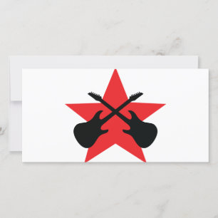 Carte Guitares croisées Red Star