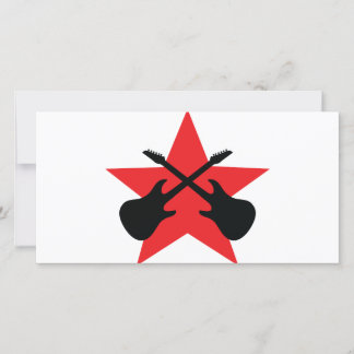 Carte Guitares croisées Red Star