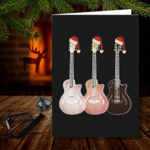 Guitares électriques de Noël vintage festif rétro