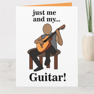 Carte Guitariste Jouant de la Guitare Anniversaire
