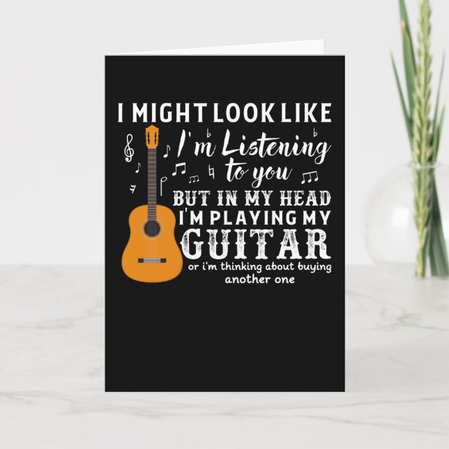 Carte Guitariste Lecteur Guitare Electric Drôle Idée cad (Devant)