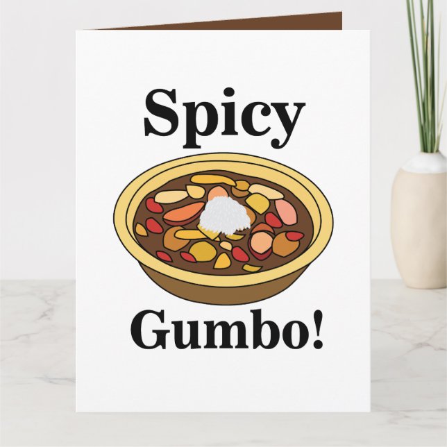 Carte Gumbo Nourriture Gombo Épicé (Devant)