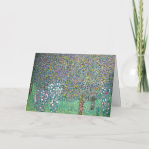 Carte Gustav Klimt - Rosiers sous les arbres