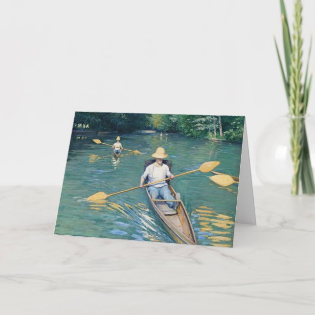 Carte Gustave Caillebotte - Skiffs on the Yerres (Devant)