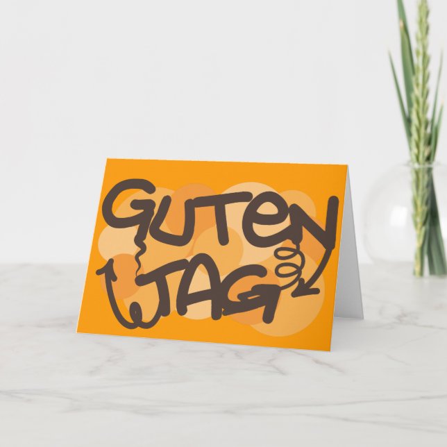 Carte Guten tag allemand Bonjour dans le style graffiti (Devant)