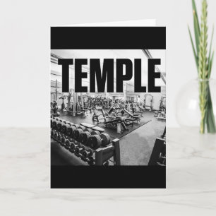 Carte Gym Is My TEMPLE - Bodybuilding Motivational