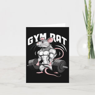 Carte Gym Rat Funny Bodybuilding Fitness entraînement Gy