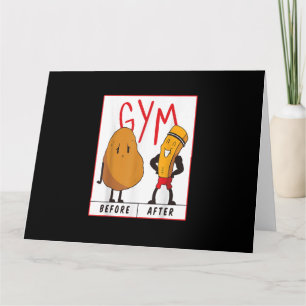 Carte Gymnase De Pomme De Terre Drôle Avant Après L'Exer
