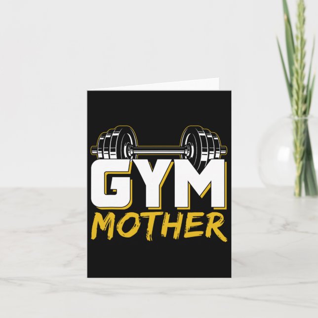 Carte Gymnase Entraînement Mère Exercice Poids Fitness (Devant)