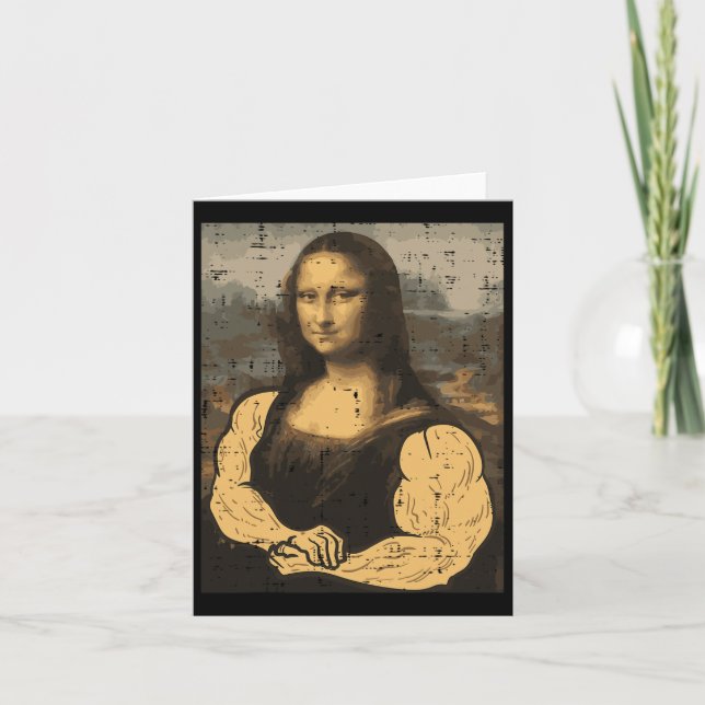 Carte Gymnase Mona Lisa Muscle Amusement Entraînement Fi (Devant)
