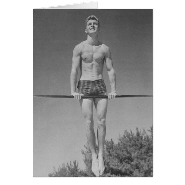 Carte Gymnaste vintage (Devant)