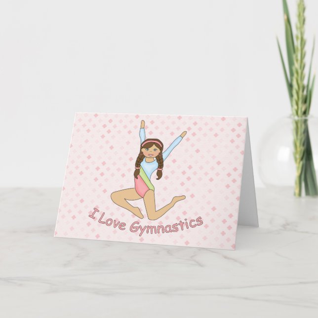 Carte Gymnastique Brunette (Devant)