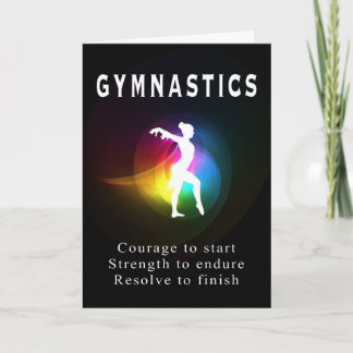 Carte Gymnastique Citation Inspirationnelle Femme Silhou