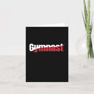Carte Gymnastique - Gymnaste Abstrait Word Art Swish