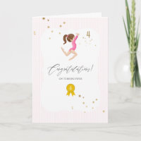 Gymnastique rose et or 4e anniversaire