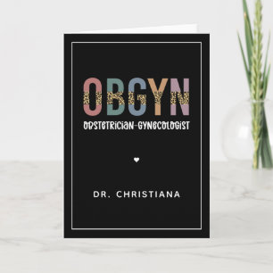 Carte Gynécologue obstétricien OBGYN personnalisé