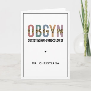 Carte Gynécologue obstétricien OBGYN personnalisé