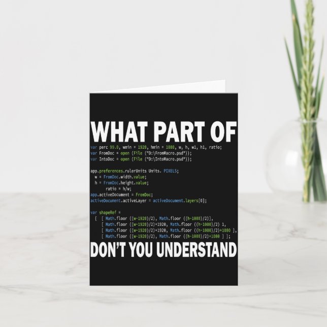 Carte Hacker Computer Programmer Apparel Coding What Par (Devant)