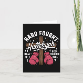 Carte Hallelujah Christian Boxing Gloves Cross Heart