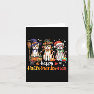 Carte Hallothanksmas Halloween Chats Thanksgiving C