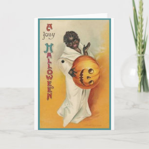 Carte Halloween afro-américain Vintage