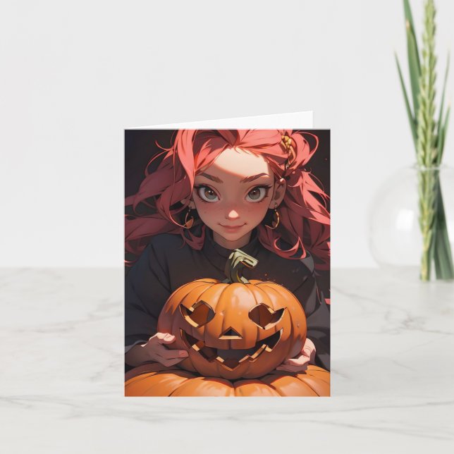 Carte Halloween Anime B (Devant)