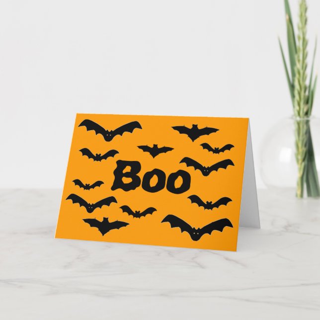 Carte Halloween Batty "Boo" (Devant)