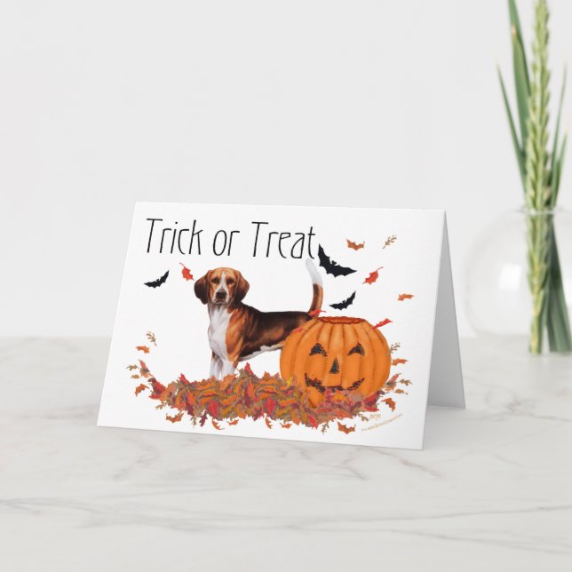 Carte Halloween beagle (Devant)