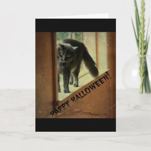 Carte Halloween Black Cat, passez un bon moment !