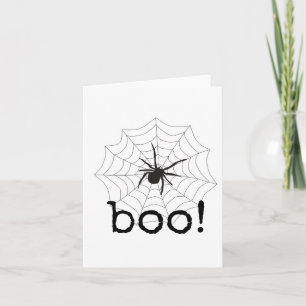 Carte Halloween, Black Spider, Carte, Boo