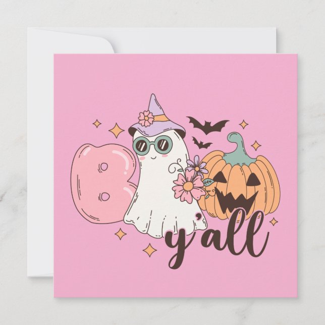 Carte Halloween Boo Y'All (Devant)