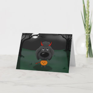Carte Halloween caniche