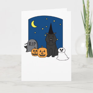 Carte Halloween caniche