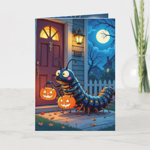 Carte Halloween Centipede Trick ou le traitement