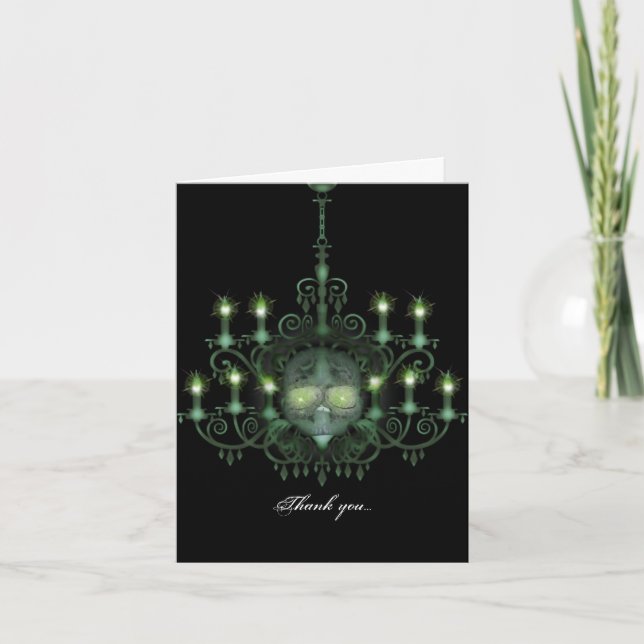Carte Halloween Chandelier Wedding (Devant)