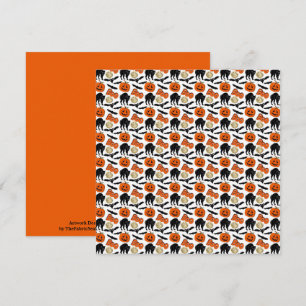 Carte Halloween Chats Chat Citrouille Et Lune Dessin