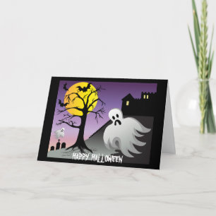 Carte Halloween chauves-souris fantômes 10% de réduction