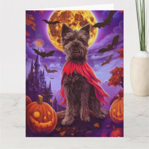 Carte Halloween Chesapeake Bay Terrier Vampire Citrouill