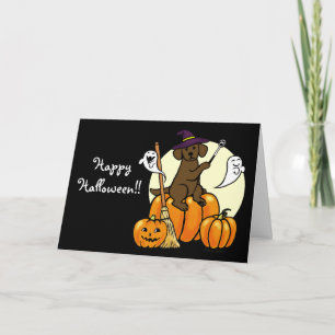 Carte Halloween Chocolat Labrador Carton 2