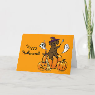 Carte Halloween Chocolat Labrador Carton 2