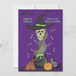 Carte Halloween citrouille chat crâne drôle effray