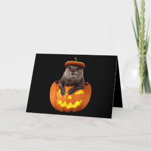 Carte Halloween citrouille Otter  Loter